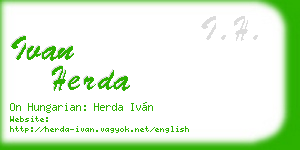 ivan herda business card
